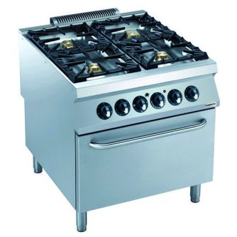 Pro 900 gas fornuis 4 br. met el. oven