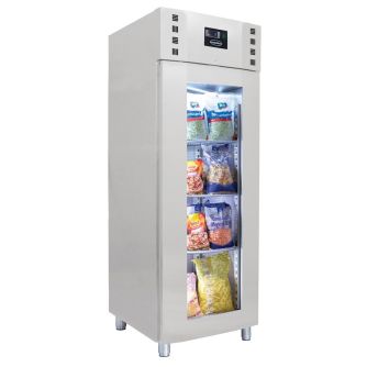 Vrieskast rvs glasdeur mono block 700 ltr