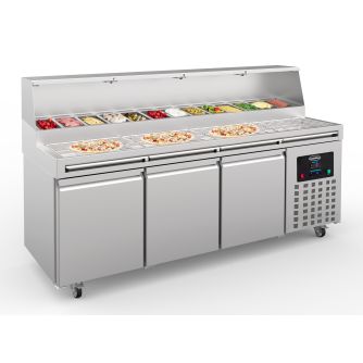 Pizzawerkbank 3 deuren 13x 1/3 gn pan