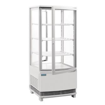 Polar c-serie koelvitrine met gebogen deuren 86l