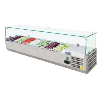 Polar g-serie opzetkoelvitrine 7x gn 1/4