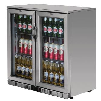 Polar g-serie 2-deurs barkoeling met klapdeuren rvs 208 liter