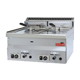 Gastro m 600 gas friteuse 2x 8l 60/60 frg