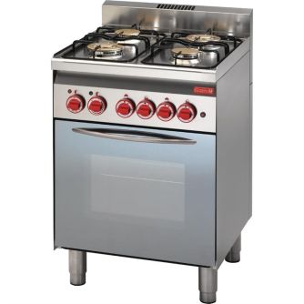 Gastro m 600 gasfornuis met elektrische heteluchtoven 60/60cfge