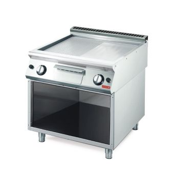 Gastro m 700 gas bakplaat gm70/80 ftrg 2/3 glad 1/3 geribbeld