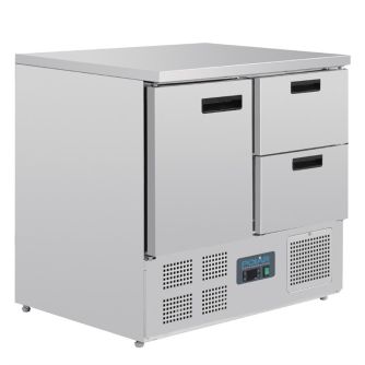 Polar g-serie koelwerkbank 1 deur en 2 laden 240l